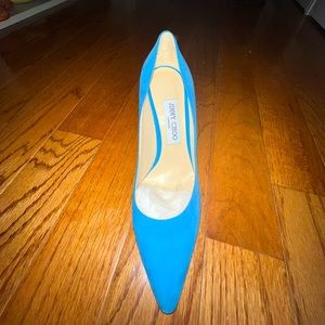 Jimmy Choo Blue Suede Heel New